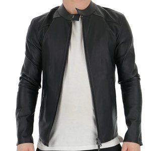 Desa 1972 Slim Fit Zipped Leather Jacket